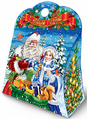 Сумочка Дед Мороз и Снегурочка глиттер